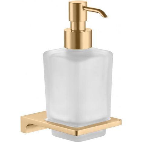 Distributeur de savon mural NIL en verre et laiton doré 200 ml (1/2)