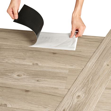 Lame de sol PVC vinyle 7 pièces 0,975 m² – Chêne italien – Surface antidérapante – Compatible plancher chauffant – Classe d'usage 23 – Neu.Holz