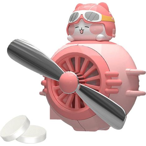 cartoon Animal Pilot Purificateur D'air-rose, Ventilateur De Voiture, Clip Creux, Diffuseur D'arme, Dcoration D'aromathrapie De Parfum De Voiture, (1/5)