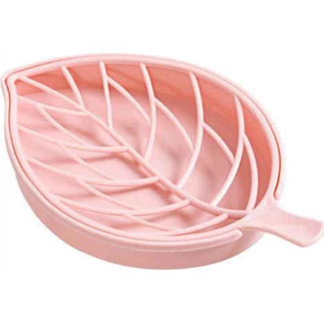 Badezimmer-Set bestehend aus Seifenschale, Abtropfgestell und Schwammhalter (2-teilig) – Rosa
