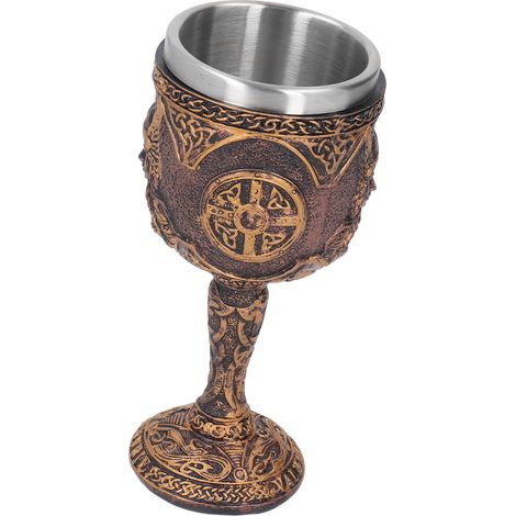 Verre à vin Nordic Wine en résine et acier inoxydable, design unique et rétro, idéal pour le whisky et le vin rouge. (1/5)