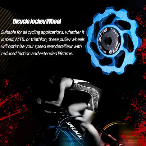 ZTTO 11T vtt vélo dérailleur arrière roue Jockey roulement en céramique poulie vélo de route Guide rouleau tendeur 4mm 5mm 6mm (1/5)