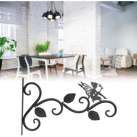 Support pour plantes suspendues - FYDUN - 123632 - Fer forgé - Noir - Polyvalent (pots & luminaires) (1/4)