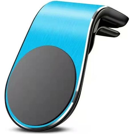 Support Téléphone Magnétique - Forme En L Pour Sortie D Air - Rotation 360 Degrés - Compatible Universel - Lot De 1 (1/5)