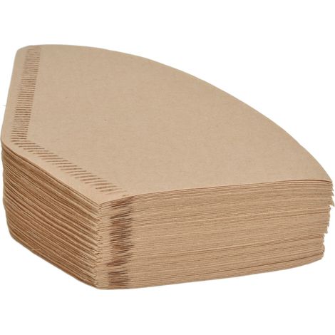 100 Einweg-Kaffeefilter aus Papier, Filterpapier aus natürlichem Zellstoff, geeignet für Kaffeemaschinen mit 2-4 Tassen Fassungsvermögen (1/5)