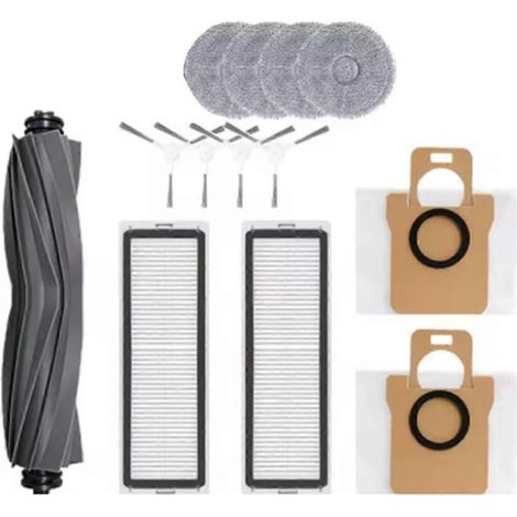 Kit de 13 pièces de rechange pour aspirateur X20+ : brosse, filtre, sac à poussière, chiffon de nettoyage et protection de la brosse principale. (1/4)