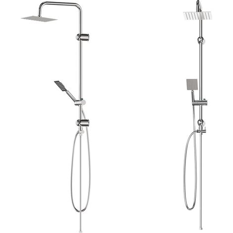 Granitan ZN4 Ensemble de douche chromé avec pomme de douche et douchette (1/4)