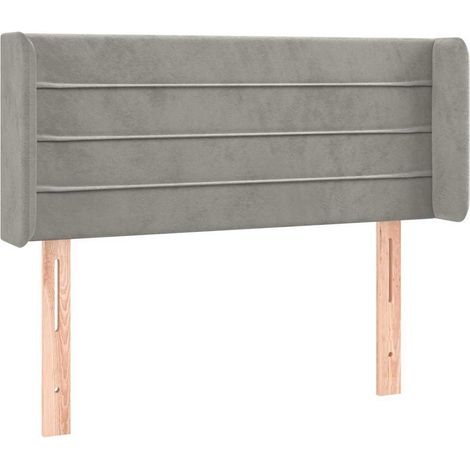 Maison Exclusive - Cabecero de terciopelo gris claro 83x16x78/88 (1/5)