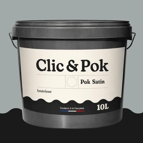 Peinture - POK - SATIN - Gris Moyen - 10L - Satiné - Acrylique