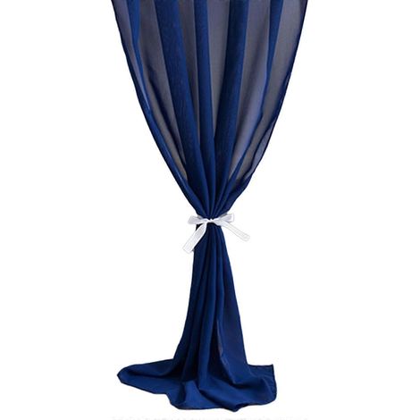 Chemin de table en mousseline, nappe pour décoration de table, tissu, décorations de Noël 2024, décorations de mariage, bleu marine, 97 (1/5)