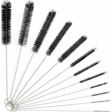 12 pièces Tube Brosse de Nettoyage Versail - Goupillon Nettoyage - Brosse de Nettoyage Tube pour Bouteille en Verre Bébé Biberon Bouilloire Clavier - Tuyau Brosses de Nettoyage - Brosse de Nettoyage (1/5)