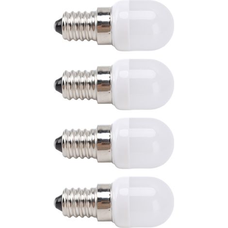 Lot de 10 ampoules LED E14 en acier inoxydable 1,5 W 220 V pour lustres, plafonniers, armoires, appliques murales et lampes de table, lumière blanc chaud (1/5)