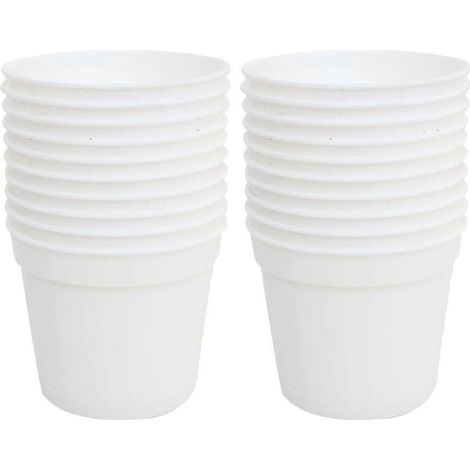 Lot de 24 pots ronds en plastique pour plantes succulentes, idéaux pour la pépinière. (1/5)