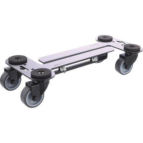 Rollbrett schwerlast ausziehbar 340-500mm - ideal als Möbelroller, Rollbrett Werkstatt bis 250kg verwendbar mit Softrollen, schwarz (1/2)