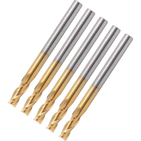 Flachschneid-3-Schneidwerkzeuge aus Wolframstahl, Abmessungen 3,175 x 3,175 x 8 x 40 (1/5)