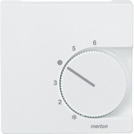 MERTEN 536219 PLAQUE CENTRALE RÉGULATEUR DE TEMPÉRATURE AVEC CONTACT INVERSEUR, BLANC POLAIRE, SYSTEM M