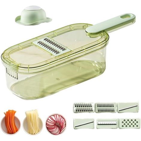 Gemüseschneider, Gemüsereibe, multifunktionaler Gemüseschneider, Gemüsespiralschneider zum Kochen und Zubereiten von Speisen, 35 x 12 x 9,4 cm (1/5)