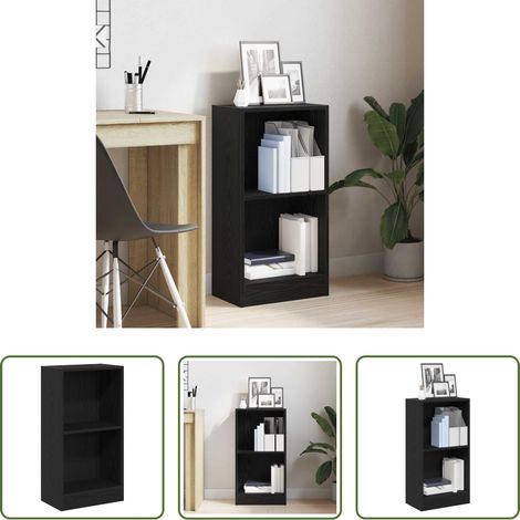 vidaXL Étagère livres -  Bibliothèque chêne noir 40x24x76 cm bois d'ingénierie (1/5)