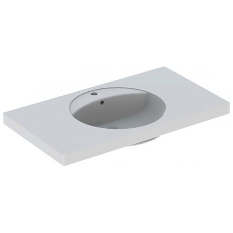 Vasque GE Preciosa avec surface de rangement 100x55cm, avec miroir, avec étagère, blanc