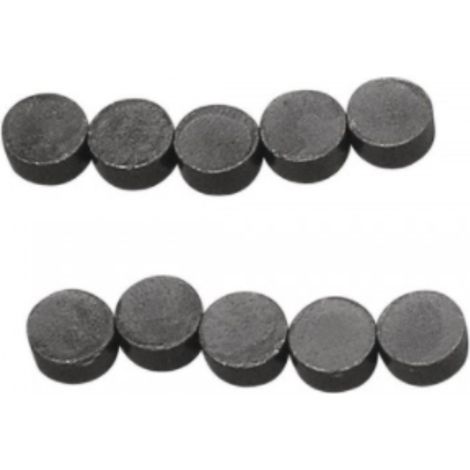 RAYHER - 10 PEZZI - CALAMITA PICCOLE E SPESSE Ø8MM - 4MM COLORE NERO