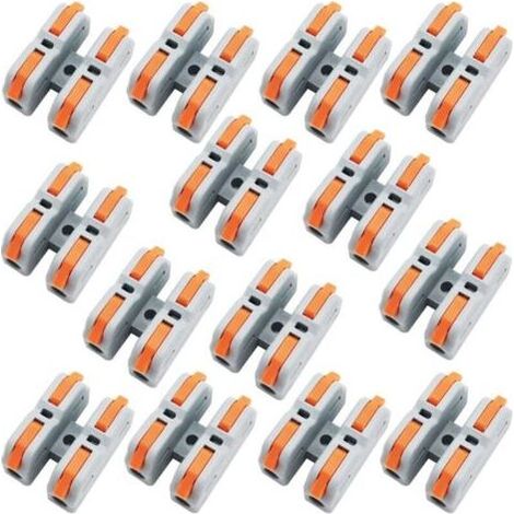 Lntyq Drahtverbinder, SCH-2 Schnellverbinder, Klemmenblockverbinder, elektrische Verbinder, Hebelmutter-Drahtverbinder (14 Stück) (1/5)