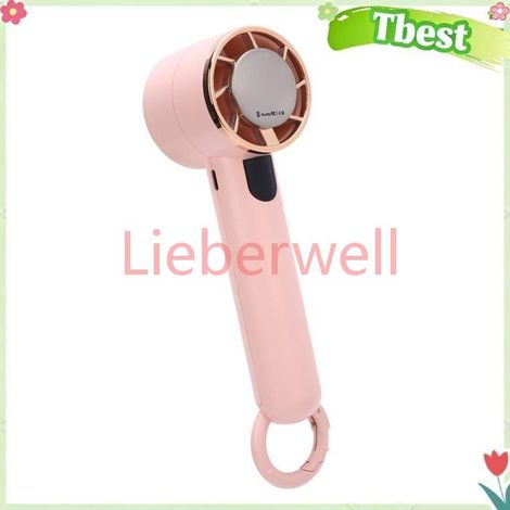 Tbest ventilateur portatif de refroidissement Ventilateur de refroidissement de poche, 5 vitesses, electromenager ventilateur Rose (1/5)