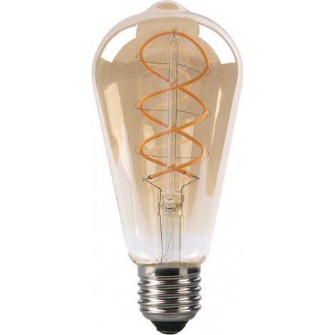 FABRILAMP Filamen.braided bulb Pebetero 14x6,5d 4w 250lm E27 Amber 2200k