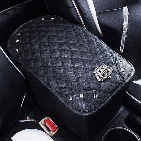 Coussinet d'accoudoir universel pour voiture, protection centrale, housse de console, coussin de coude, rembourrage confortable, garniture intérieure, accessoire auto, 1 pièce, noir (1/5)