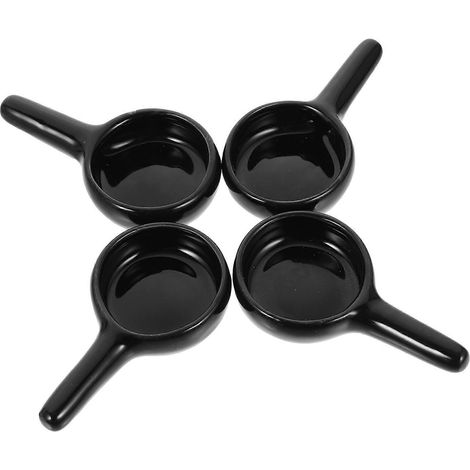 Chauffe-bougies chauffe-plat en céramique, lot de 4, bougeoir noir (1/5)