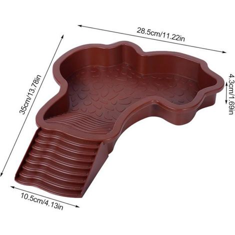 Abreuvoir Tortue Terrestre, Bol d'eau pour Reptiles avec éChelle, Rampe Animaux Piscine, Accessoire De Distributeur d'eau(Yellow)-A (1/5)