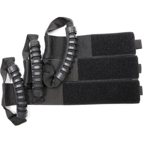 Sangle de rangement portable avec poignée - Idéale pour piscines, bateaux, camping-cars, tuyaux d'arrosage, fils et câbles - Noir, taille S (1/4)