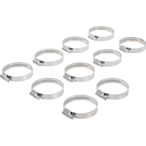 Colliers Inoxydables 10 pcs 40 x 60 mm - Résistants et Durables - Acier - D-Work (1/5)