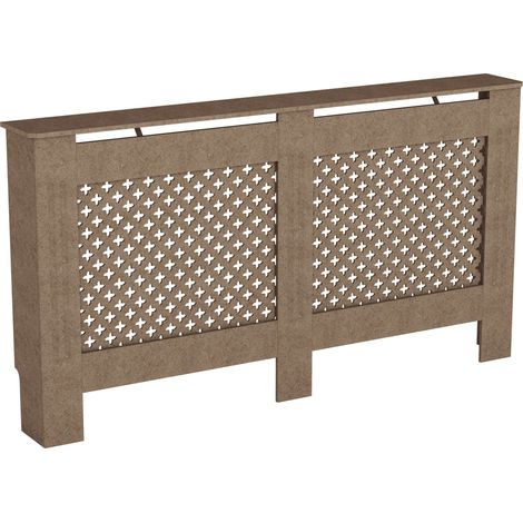 Oxford Radiator Cover MDF Modern Cabinet Grill, Unfinished, Large