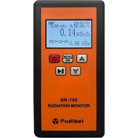 Détecteur de rayonnement nucléaire, compteur Geiger, testeur de rayons X bêta-gamma, testeur de radioactivité domestique NR-750 avec triple alarme sonore, vibratoire et lumineuse (NR-750) (1/4)