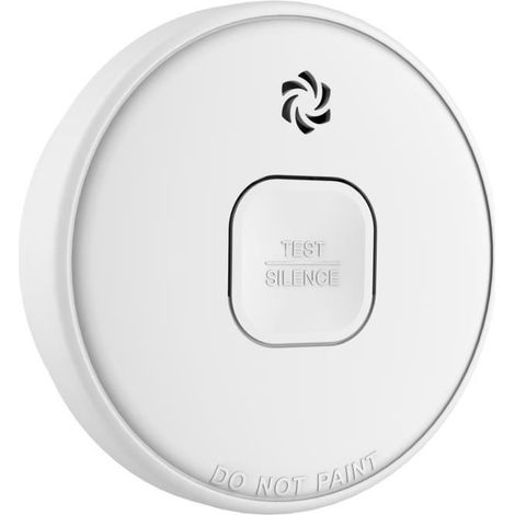Détecteur de fumée ELRO FS2010 batterie 10 ans certifié EN14604 sécurité incendie alarme 85 dB Blanc (1/4)