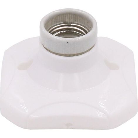 Douille E27 - Céramique Et Plastique Haute Température - Pour Éclairage Intérieur Extérieur - Murale Plafonnier Balcon - 1 Pièce (1/5)