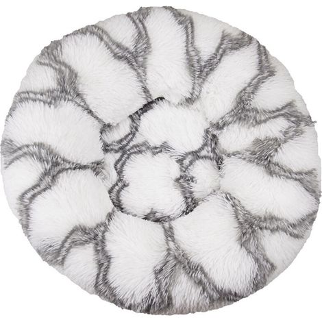Lit pour chat, coussin moelleux, doux lavable pour chiens chats (gris blanc, 40 cm), Ensoleillé