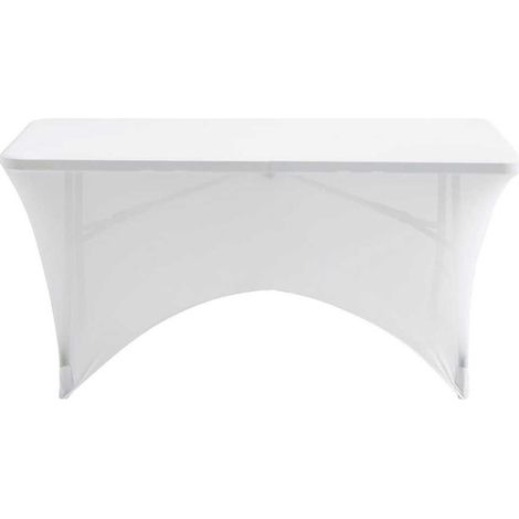 Aktive Funda para Mesa de Jardín Poliéster Blanco 183 cm