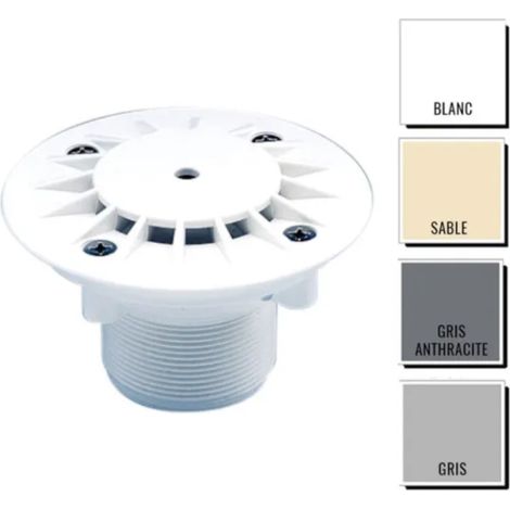 Astralpool – Bonde de piscine ABS fixe Ø128 – Refoulement hydraulique inversé – Débit réglable 12 m³/h – Compatible béton