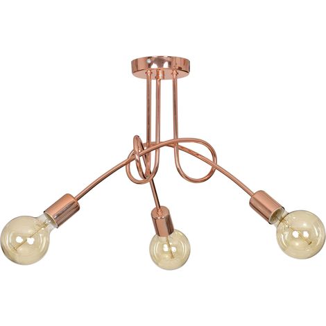 Suspension moderne Edison LOFT cuivre 3x60W (1/5)