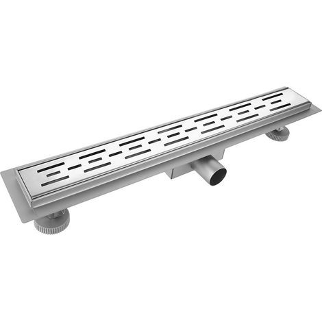 Caniveau de Douche en Acier INOX Siphon Sol d'évacuation pour Salle de Bain Rectangulaire en Modèle O 90 cm (1/5)