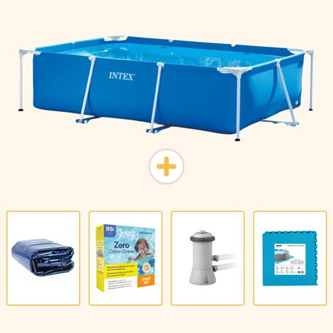 Intex Piscine Tubulaire Rectangulaire - 300x200x75 cm - 5-pièces SCB9 (1/5)