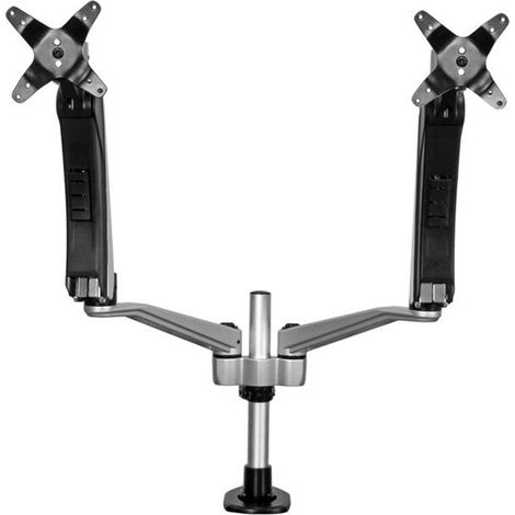 StarTech.com ARMDUAL30 support d'écran plat pour bureau 76,2 cm (30") Noir, Argent (1/3)