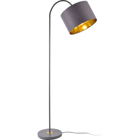 Stehleuchte Toledo 173cm 1xE27 Metall Grau lux.pro