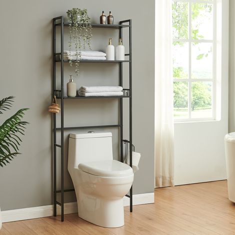 Étagère WC Ljukhobro 164 x 64 x 20 cm noir [en.casa] (1/5)