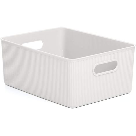 Tatay Cestino Portaoggetti Baobab, 15L di Capacita, Polipropilene, Senza BPA, Bianco, Dimensione 29,4 x 38,5 x 16 cm (1/4)