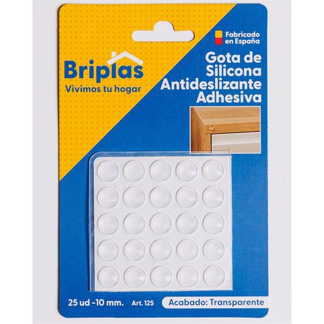 Briplas Goutte Silicone Adhésif Antidérapant 25 U 10 mm