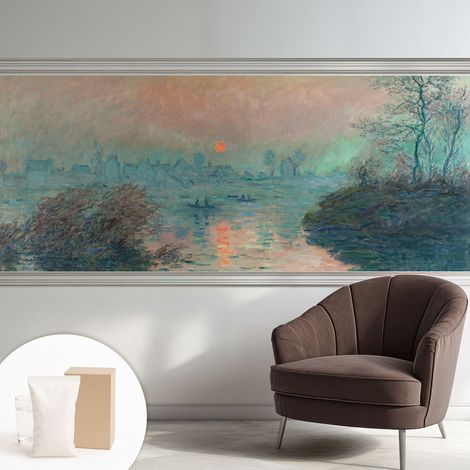 Papier peint intissé avec imprimé pour intérieur moderne application facile a motif - Colle incluse gratuite Crépuscule évocateur 250x104 cm (1/5)