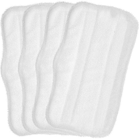 Lot de 4 lingettes de rechange AURA pour balai vapeur Shark S3101, S3202 et S3250. Lingettes lavables pour sols durs. (1/5)