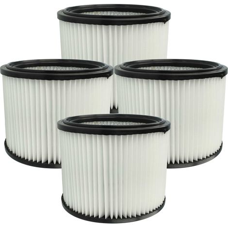 vhbw 4x Faltenfilter kompatibel mit Starmix Energetic APDH-1430, APDM-1430 Nass- & Trockensauger - Patronenfilter, Schwarz Weiß, 3500 cm² (1/4)